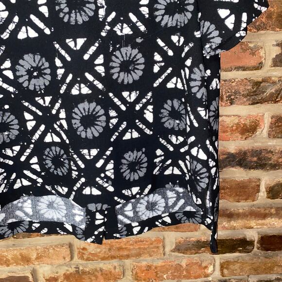 Madewell Black and White Patterned Blouse - Picture 4 of 8